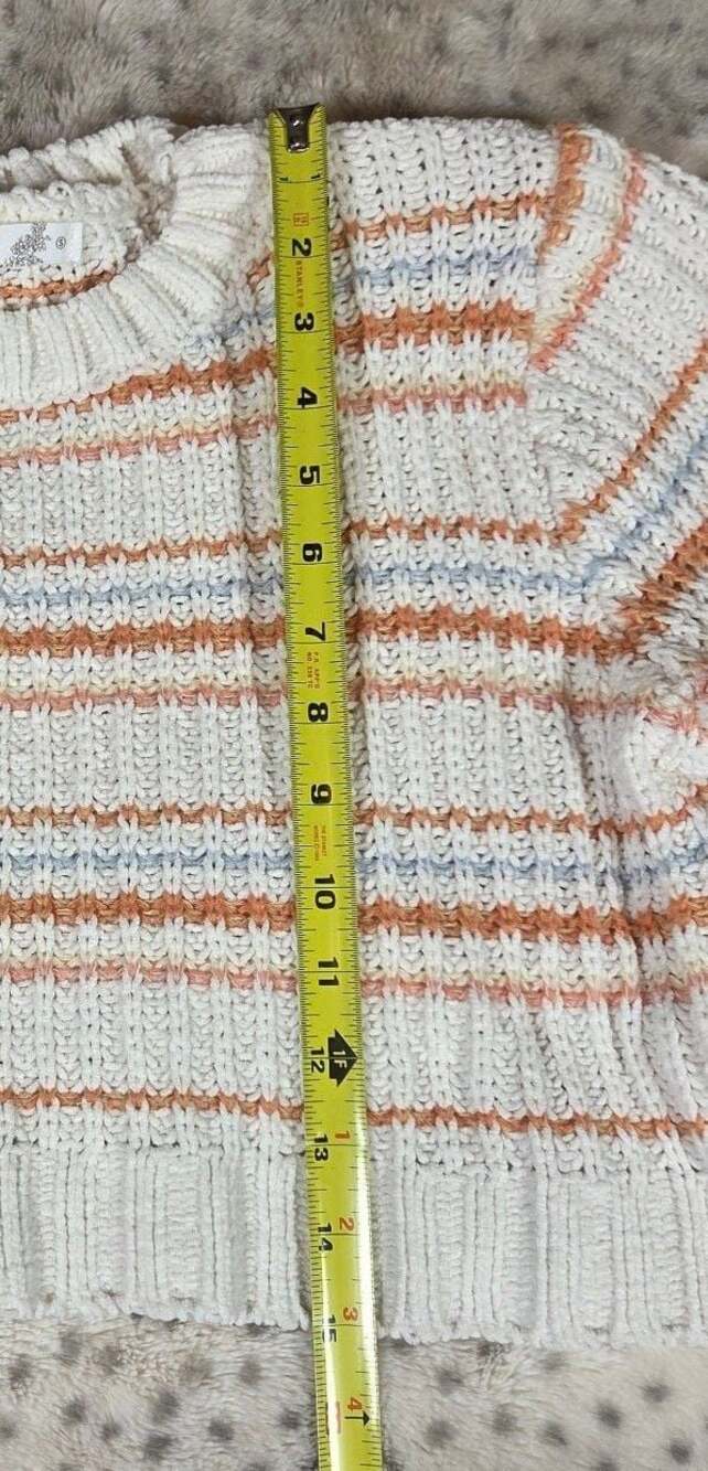 Altar'd State Striped Cropped Knit Sweater, Size S - Picture 5 of 7